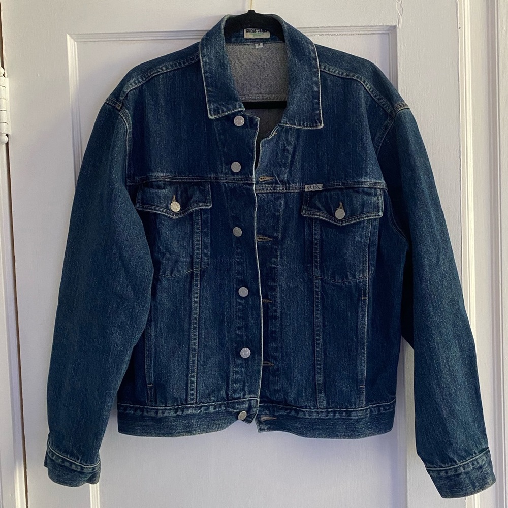 Vintage Guess 90s Oversized Denim Jacket - Size M